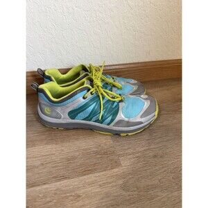 Topo Athletic Teal Lime Trail Running Sneakers Womens Size 10 Zero Drop